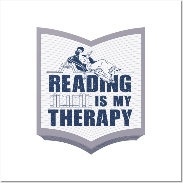 Reading is My therapy Wall Art by FunawayHit